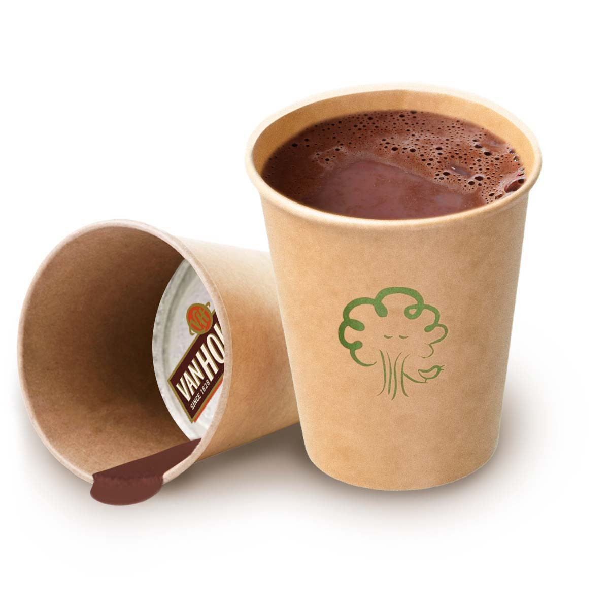 Gobelet Pré dosé en carton chocolat chaud Van houten par 15 Coffee