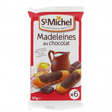 St Michel Madeleine longue marbrée chocolat par 6 : Achat en Ligne Pas
