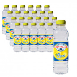 Pack bouteille d'eau 50cl Cristaline Citron x24