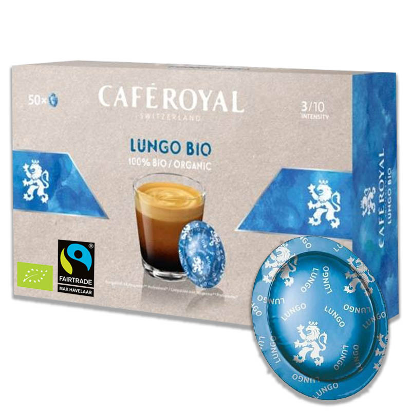 Capsule Nespresso Pro Compatible Café Bio Café Royal Office Pads Lungo - 50  capsules