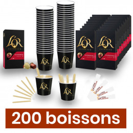 Kit réassortiment pour Nespresso - Pack Pro - 200 Boissons L'Or Nespresso