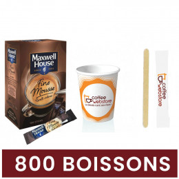 Pack Café Soluble Maxwell House Max Fine Mousse Intense - 800 boissons