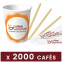 Pack Café - Economique - 2000 gobelets, 1000 spatules, 1000 sucres