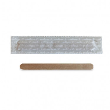 Touillette Lavazza (spatule) en Plastique 95 mm emballage individuel - par 50