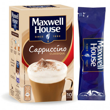 Cappuccino Maxwell House Classique - 10 dosettes individuelles