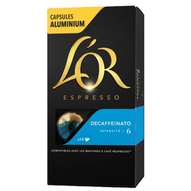 Capsule Nespresso Compatibles L’Or Espresso Déca - 5 boîtes - 50 capsules