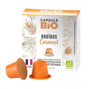 Capsules Nespresso compatible - biodégradable et compostable - Thé Vert Bio - 10 capsules