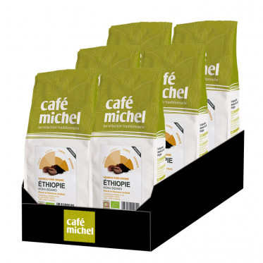 Café en Grains Bio Café Michel Éthiopie Moka Sidamo - 6 paquets - 6 kg