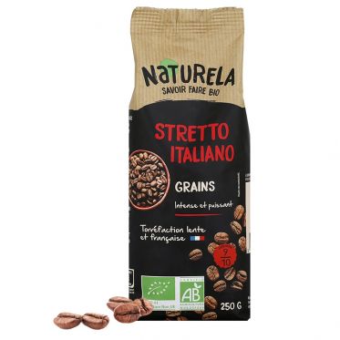 Café en Grains Bio Naturela Stretto Italiano - 250 gr
