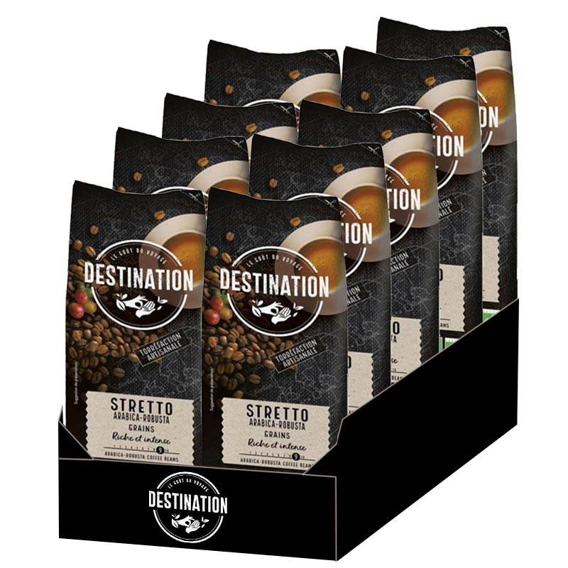 Café en Grains Bio Stretto - Destination Grand Comptoir par 9 kg