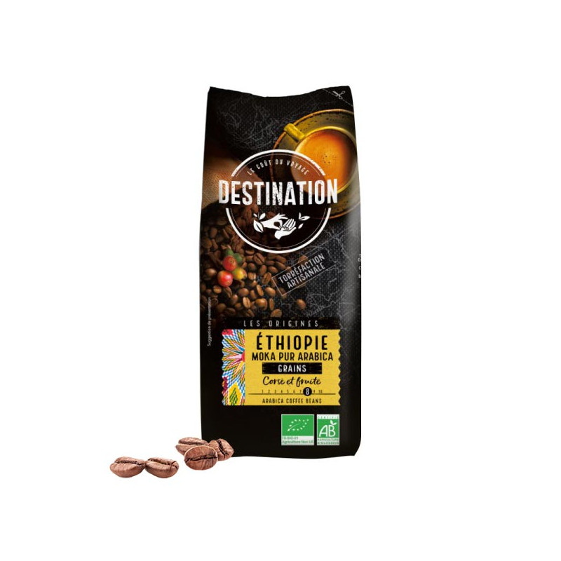 Café en Grains Bio Moka Éthiopie - Destination Grand Comptoir par 9 kg