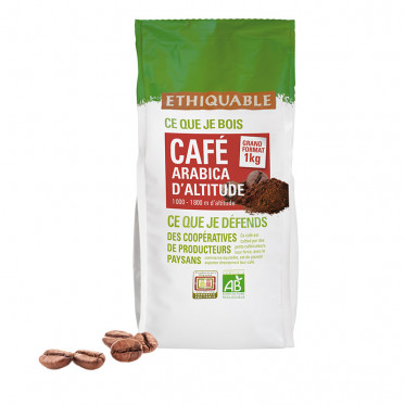 Café en Grains Bio Éthiquable Congo - 6 paquets - 6 Kg