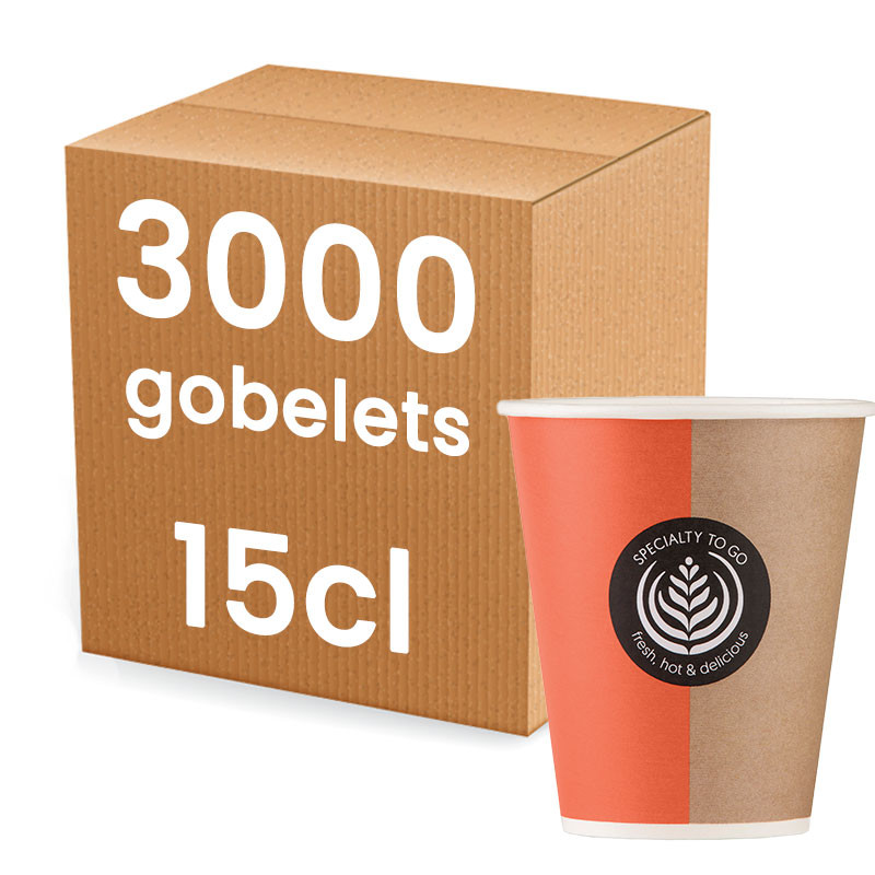 lot de 150 207 ml Basics Gobelets en carton pour boissons chaudes