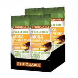Café Moulu - Lot de 4 Paquets Éthiquable Éthiopie Bio - 1 Kg