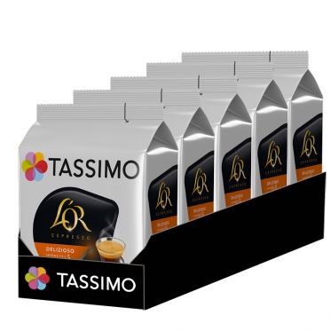 Capsule Tassimo Café L'Or Espresso Delizioso - 5 paquets - 80 capsules