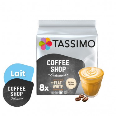 Capsule Tassimo Coffee Shop Flat White - 8 boissons
