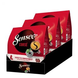 Dosette Senseo Café Corsé - 3 paquets - 54 dosettes compostables