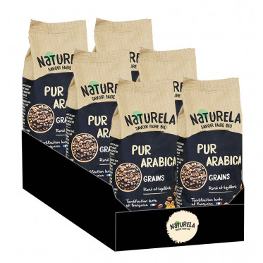 Café en grains Bio Naturela Pur Arabica - 3 paquets - 1,5 kg