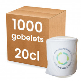Gobelet en carton Emballage Individuel 20 cl - par 500