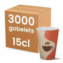 Gobelet en Carton Recyclable Meilleur Prix 15 cl Ocre Rouge - 100 gobelets