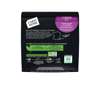 Dosette Senseo compatible Café Carte Noire n°6 Corsé - 36 dosettes