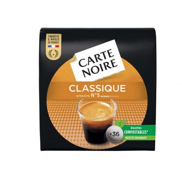 Dosette Senseo compatible Café Carte Noire n°5 Café Classique - 10 paquets - 360 dosettes