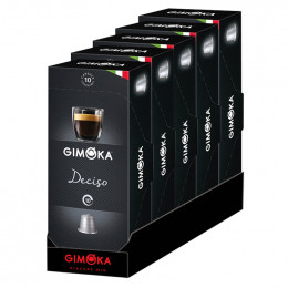 Capsule Nespresso Compatible Café Gimoka Deciso 5 boites - 50 capsules