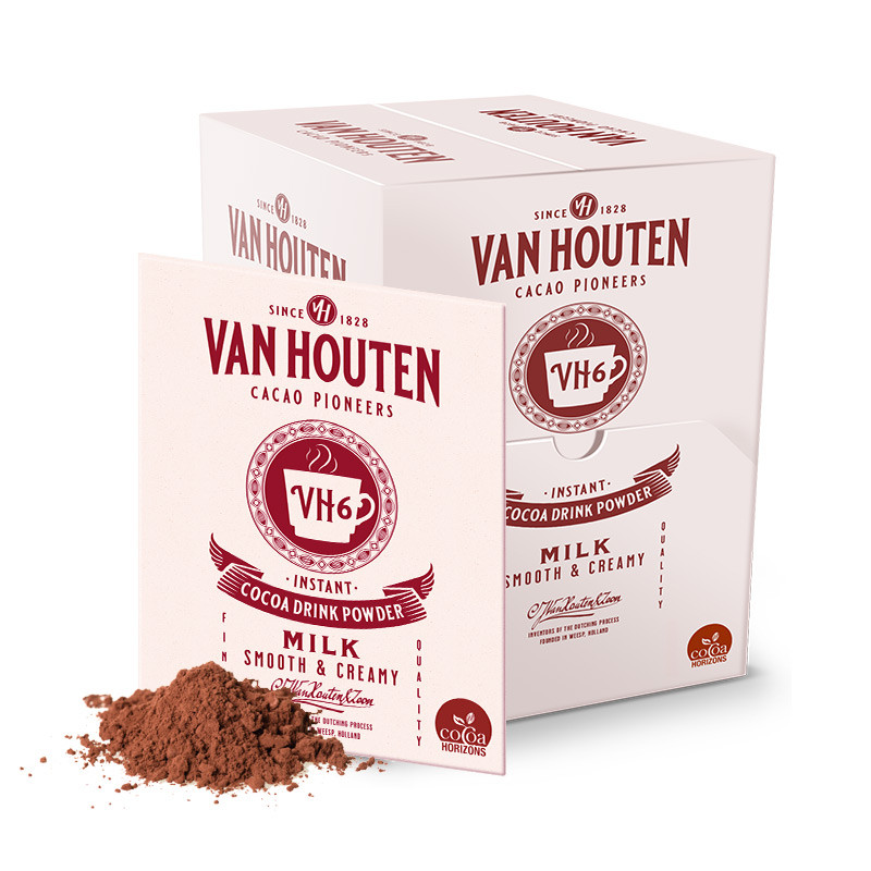 Dosettes chocolat en poudre 23 g Van Houten le lot de 30