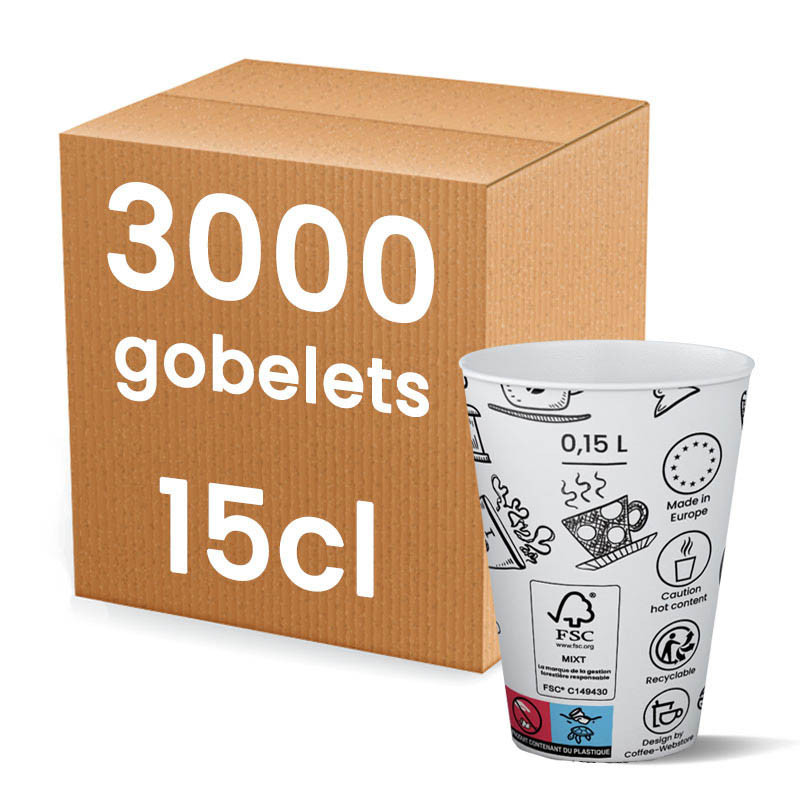 100 Gobelet en plastique jetable pour machines automatiques 9,38