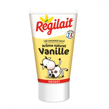 Régilait – Lait concentré sucré aromatisé à la vanille - Tube de 60 gr