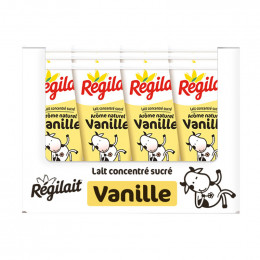 Lait concentré sucré Régilait Arôme Vanille - 12 tubes de 60 gr