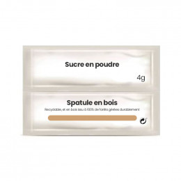 Sucre avec Spatule en bois - 500 lots suremballés
