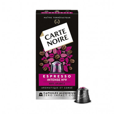 Capsule Nespresso Compatible Café Carte Noire n°9 Espresso Intense - 10 Capsules