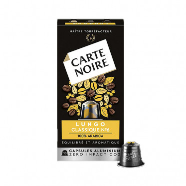 Carte Noire Café capsules lungo classique intensité 6, 30 capsules