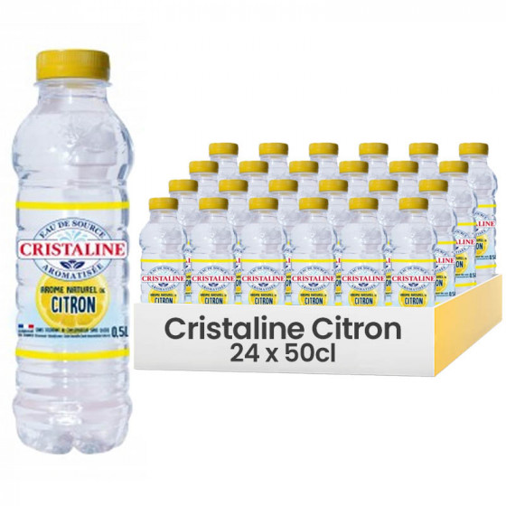 Bouteille d'eau Cristaline Citron 50cl x24