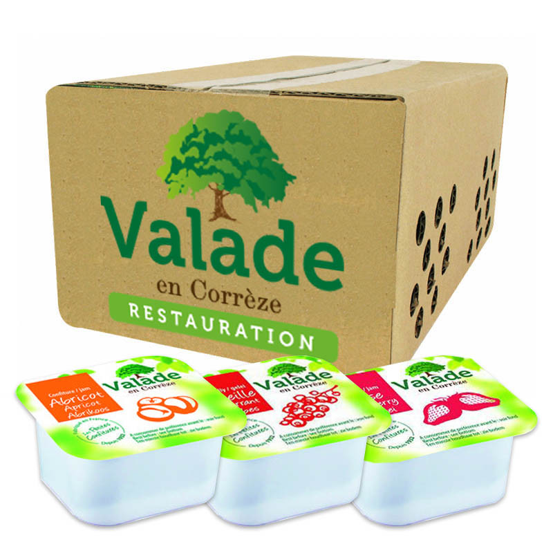 Acheter Mini confiture Valade Assortiment abricot fraise groseille 10.8 Kg
