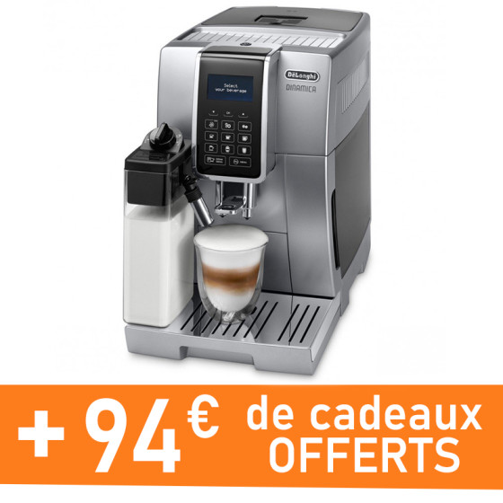 Machine à café en grains DeLonghi Dinamica FEB 3575.S Silver + 94€ de CADEAUX EXCLUSIFS
