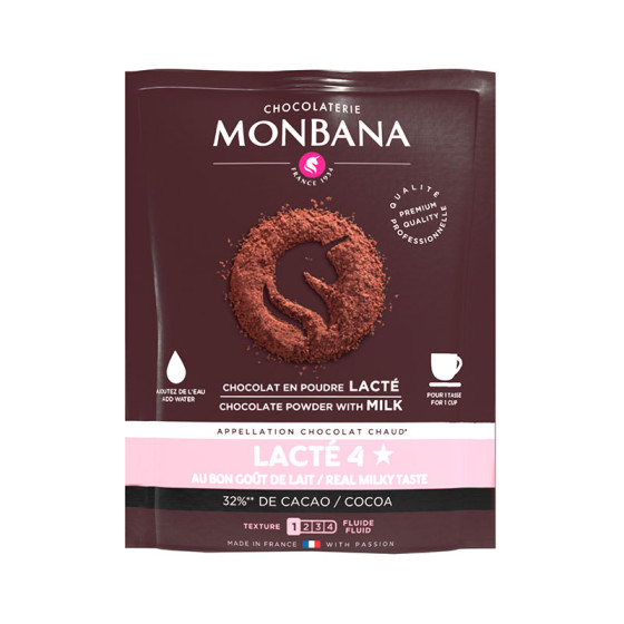 Chocolat Chaud Monbana 4 Etoiles - Boîte distributrice - 50 dosettes individuelles