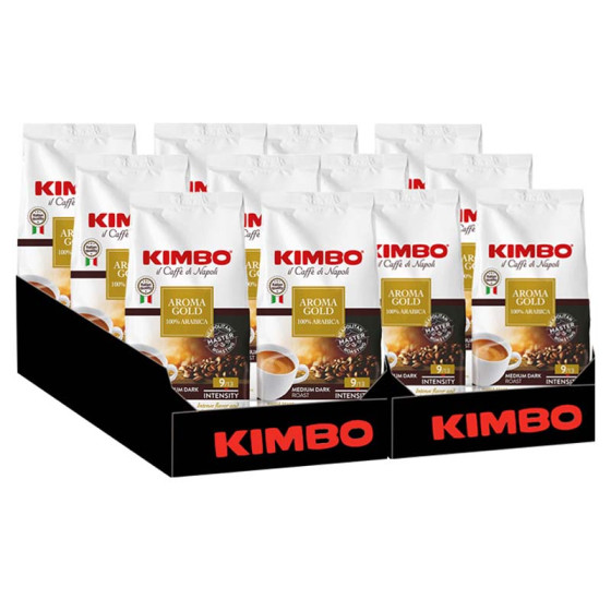 Café en Grains Kimbo Aroma Gold 100% Arabica - 12 paquets - 12 Kg