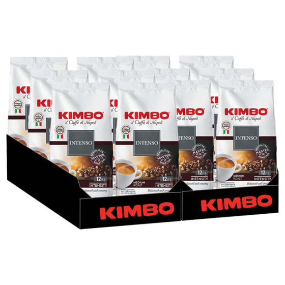 Café en Grains Kimbo Intenso - 12 paquets - 12 Kg
