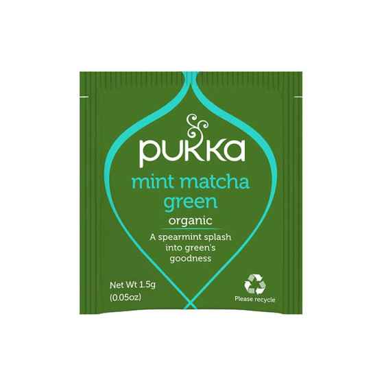 Thé Vert Bio Pukka Matcha Menthe - 4 boites - 80 sachets