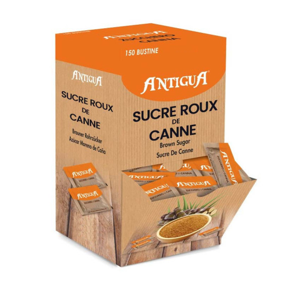Sucre Roux Pure Canne - 3 Boîtes Distributrices - 450 Sachets