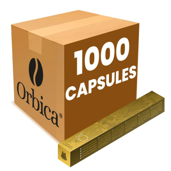 Capsule Nespresso Compatible Café Orbica Brésil Indes Bahia - 100 tubes - 1000 capsules