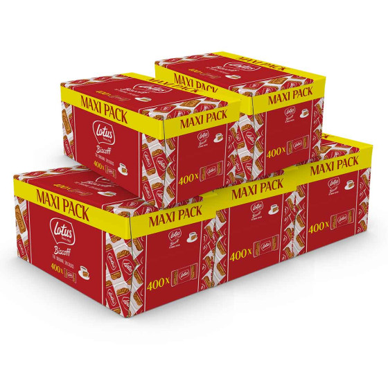 Biscoff Lotus Original Speculoos - 5 cartons - 2000 biscuits emballés individuellement