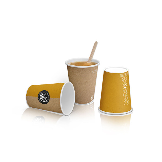Gobelet à café en carton 15 cl - Premium To Go - 100 gobelets