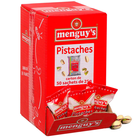 Menguys - Pisatches - Boîte distributrice - 50 paquets de 25g