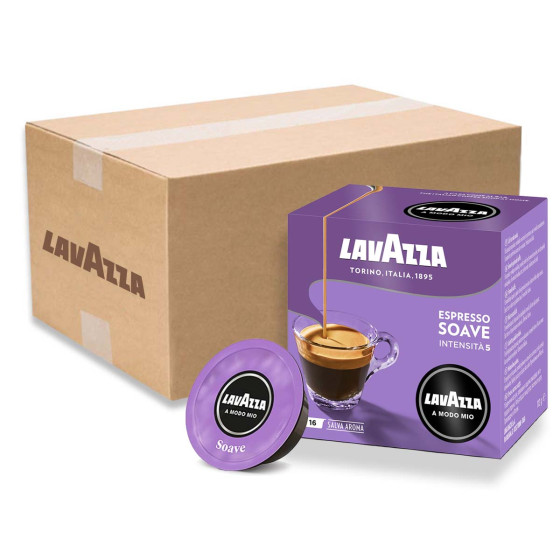 Capsules Lavazza A Modo Mio Café Espresso Soave - 16 boites - 256 capsules