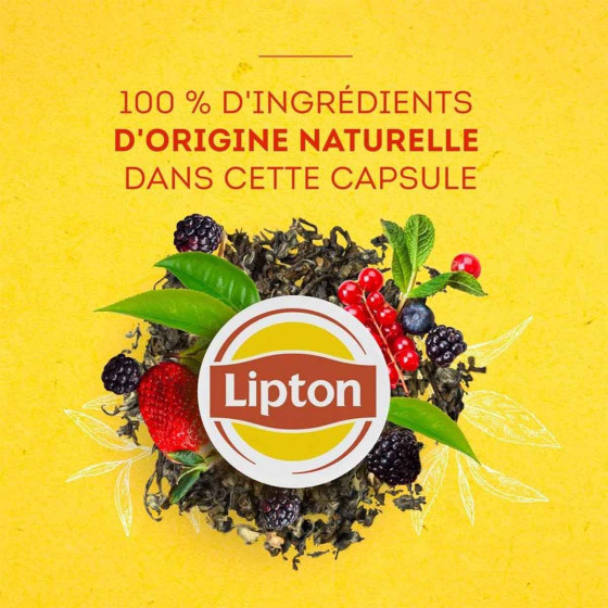 Capsule Nespresso Compatible Thé Noir Lipton Fruits Rouges - 10 capsules