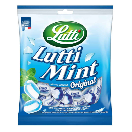 Bonbon Lutti Mint 100 gr - Carton de 12 paquets