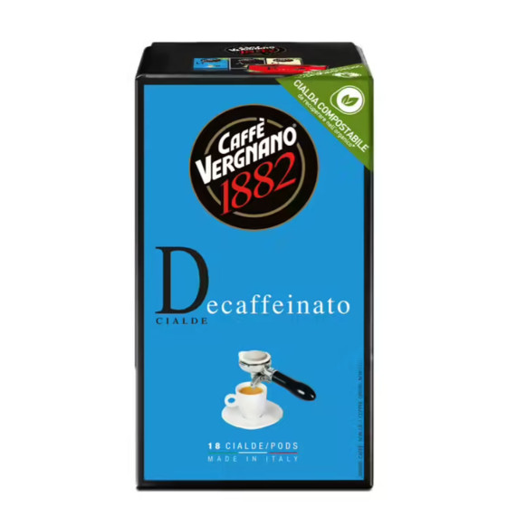 Dosette ESE Caffe Vergnano 1882 - Decaffeinato - 18 dosettes emballées individuellement
